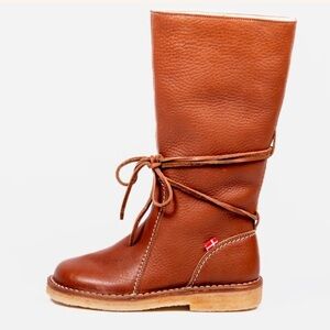 Duckfeet SILKEBORG In Nut 100% Sheep Wool Leather Upper Boots Size 39 (8.5-9)